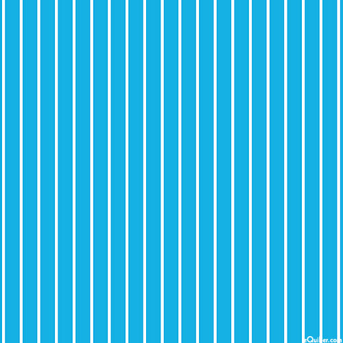 Dots & Stripes - Thin Stripes - Alpine Blue - DIGITAL