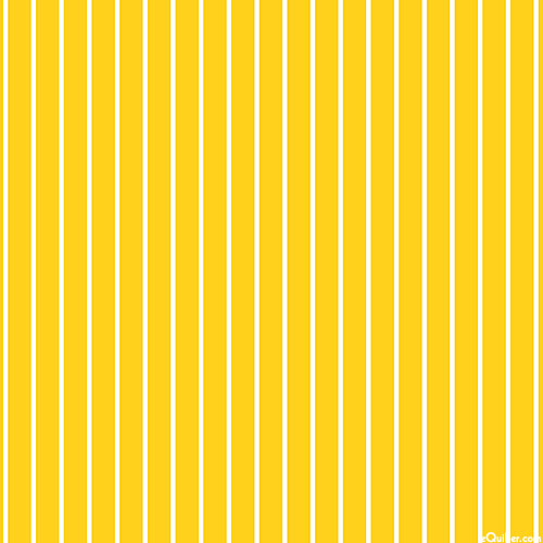 Dots & Stripes - Thin Stripes - Daffodil Yellow - DIGITAL