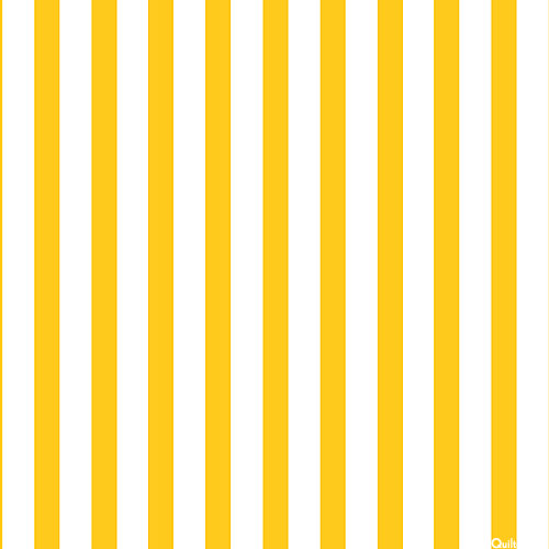 Dots & Stripes - Large Stripes - Daffodil Yellow - DIGITAL
