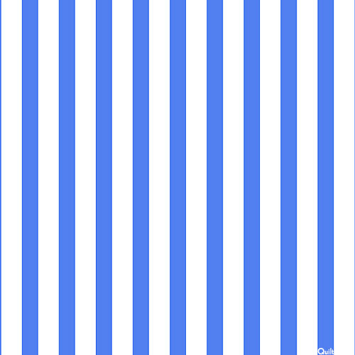 Dots & Stripes - Large Stripes - Cornflower Blue - DIGITAL