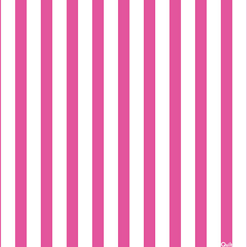 Dots & Stripes - Large Stripes - Raspberry Pink - DIGITAL
