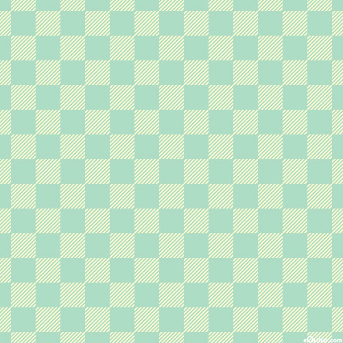 Cute & Cuddly - Striated Checkerboard - Seafoam Green - DIGITAL