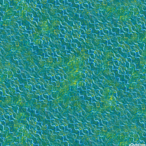 Mosaic Turtles - Calm Waves - Teal - DIGITAL