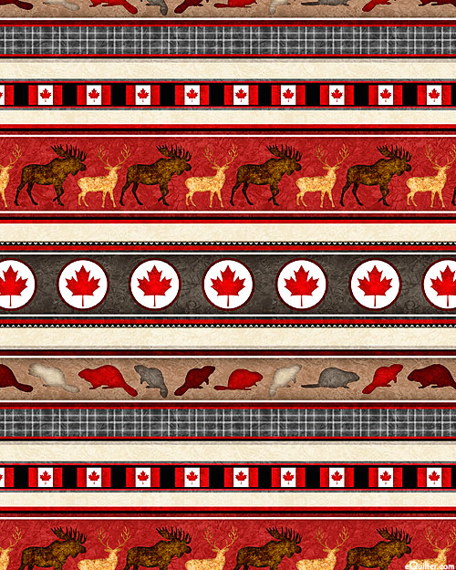The Great White North - Grand Canadian Stripe - Ivory - DIGITAL