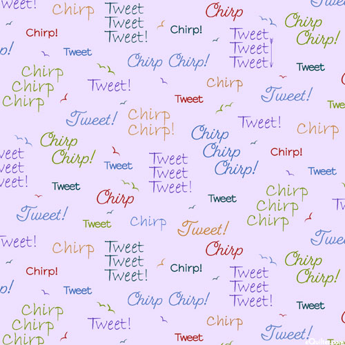 Tweet! Tweet! - Bird Words - Heather Mist - DIGITAL