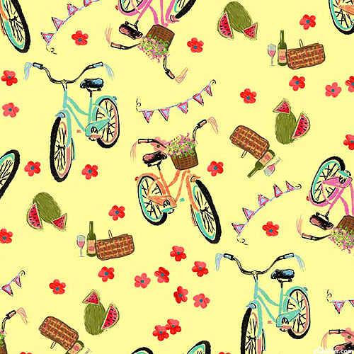 Happy Campers - Bike Picnic - Lemon Sorbet - DIGITAL