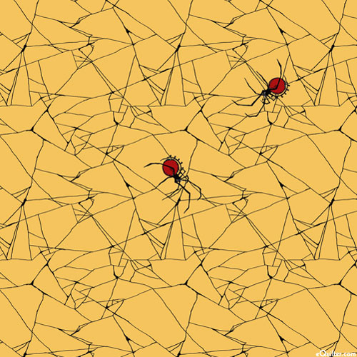 Steampunk Halloween - Web Weavers - Sunflower Gold - DIGITAL