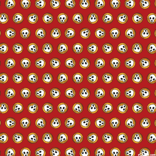 Steampunk Halloween - Spooky Skulls - Lacquer Red - DIGITAL