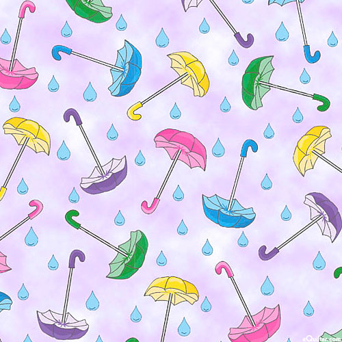 Spring Showers - Umbrella Weather - Columbine Purple - DIGITAL
