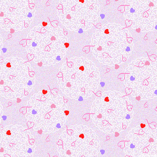 Lovebugs - Heart Mosaics - Columbine Purple - DIGITAL