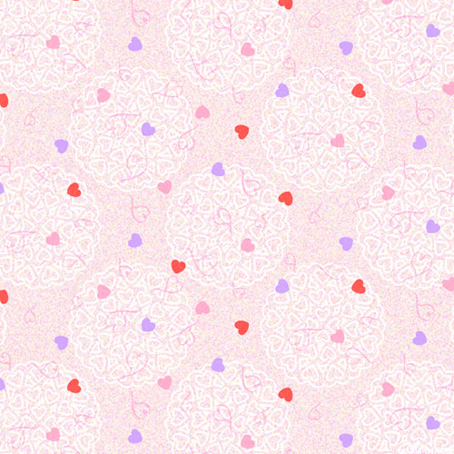 Lovebugs - Heart Mosaics - Pastel Pink - DIGITAL