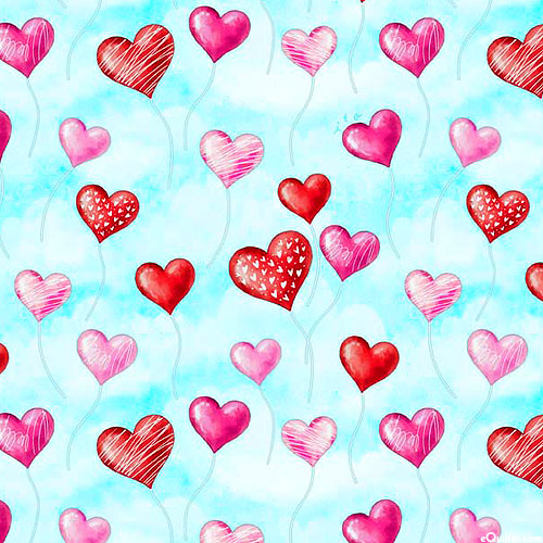 Sweet Valentine - Heart Balloons - Azure