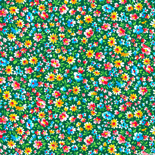 Floral Cache - Blossom Central - Emerald - DIGITAL