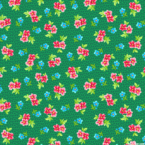 Floral Cache - Lattice Bloom - Emerald - DIGITAL