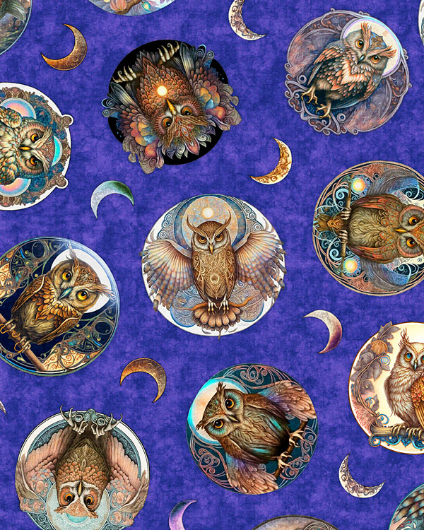 Mystic Owls - Feather Friend Medallions - Blueberry - DIGITAL