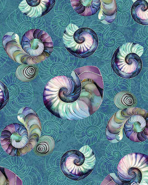 Seashell Soiree - Fossils - Turquoise - DIGITAL