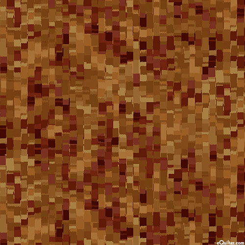 Ombre Squares - Color Study Pixels - Maple Brown