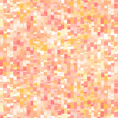 Ombre Squares - Color Study Pixels - Peach Pink - DIGITAL