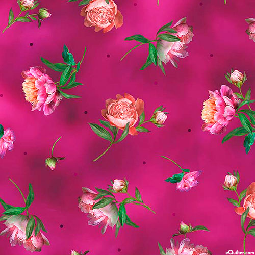 Peony Romance - Floating Blossoms - Orchid Pink - DIGITAL