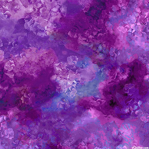 Hydrangea Blooms - Garden Mist - Plum Purple - DIGITAL