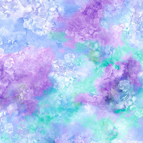 Hydrangea Blooms - Garden Mist - Columbine Purple - DIGITAL