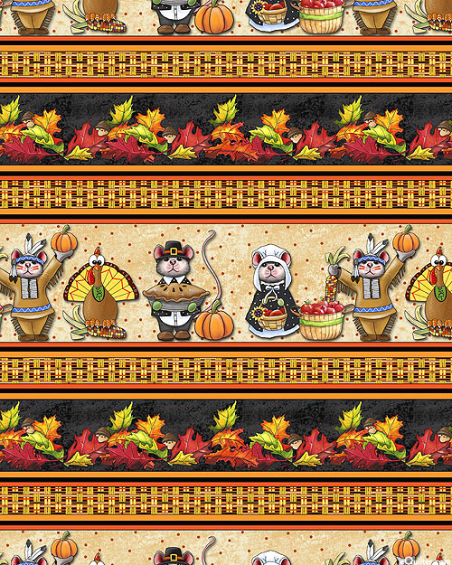 A Pilgrim's Autumn - Harvest Stripe - Multi - DIGITAL