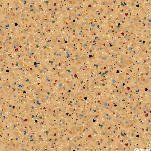 Speckles - Art Confetti - Khaki Tan - 108" QUILT BACKING