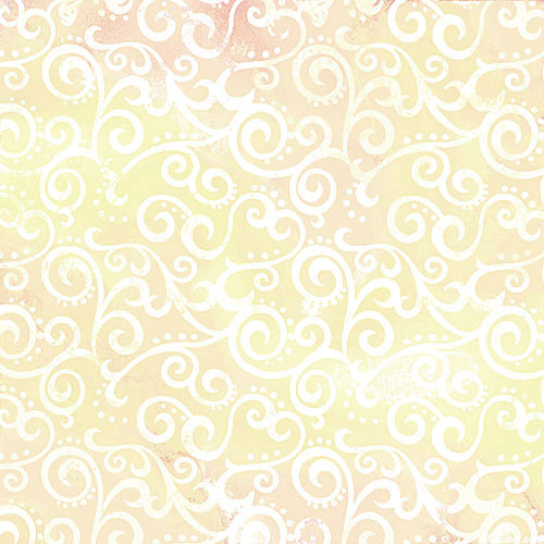 Scrolling Swirl - Butter Yellow - 108" QUILT BACKING
