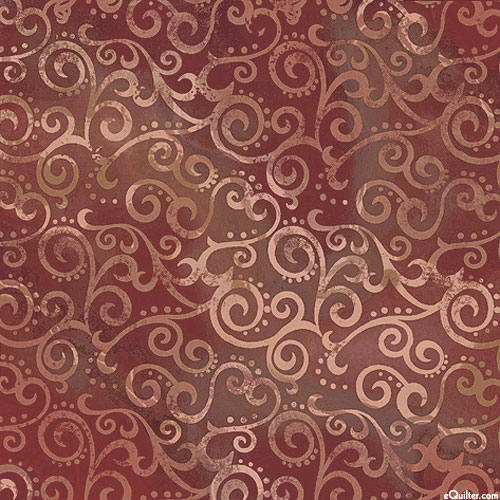 Scrolling Swirl - Gooseberry - 108" QUILT BACKING