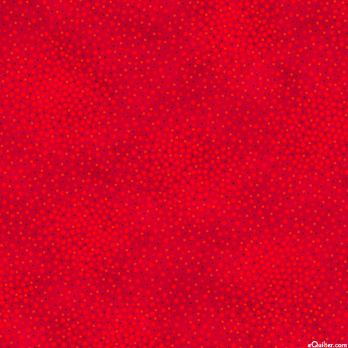 Spotsy Wide - Speckled Dots - Flame Red - 108" QUILT BACKING