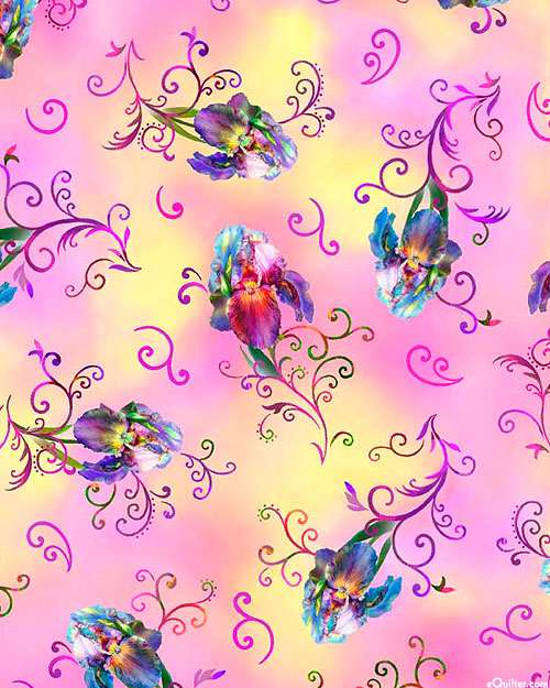 Rainbow Iris - Spring Blossoms - Raspberry Pink - DIGITAL
