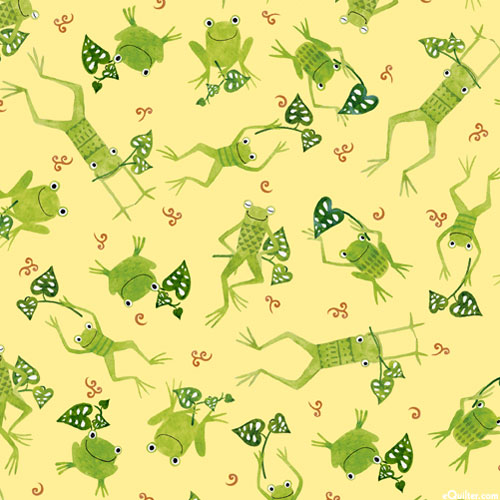 Frogs & Fronds - Happy Froggies - Banana - DIGITAL