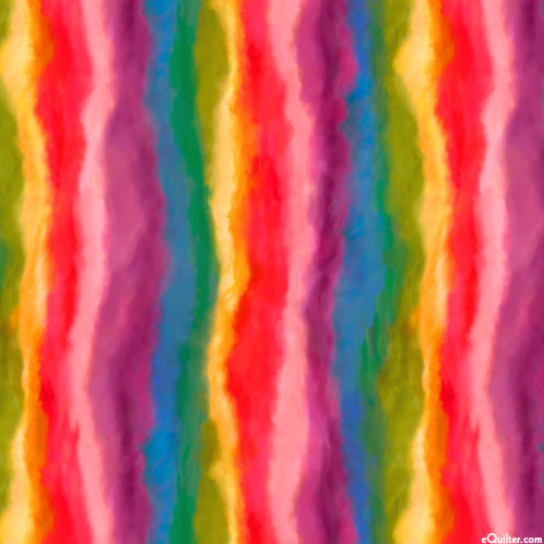 Rainbow Rose - Stained Glass Stripe - Jewel Multi - DIGITAL