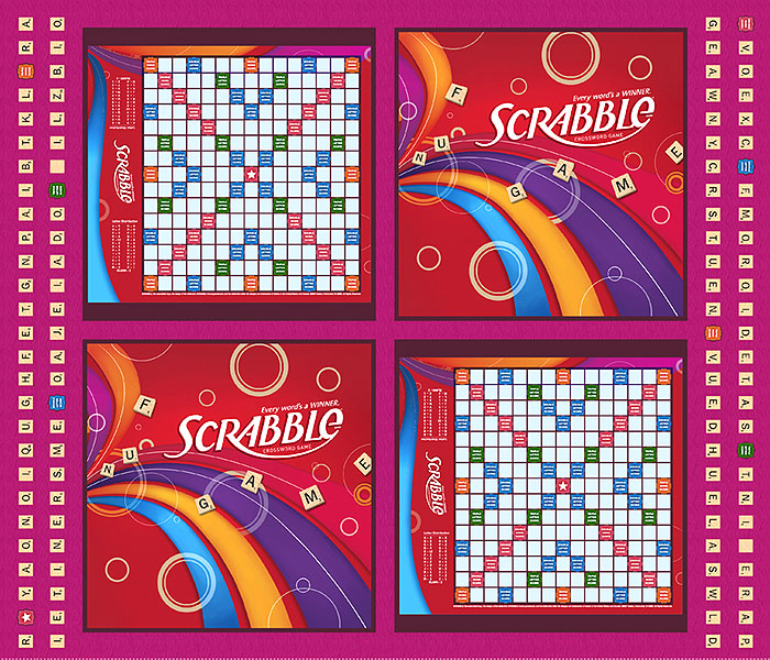 Hasbro Scrabble - Board Game Box - Fuchsia - 36" x 44" PANEL