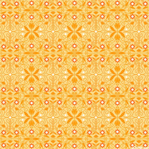 Petal Decor - Summer Vine Tiles - Creamsicle Orange - DIGITAL