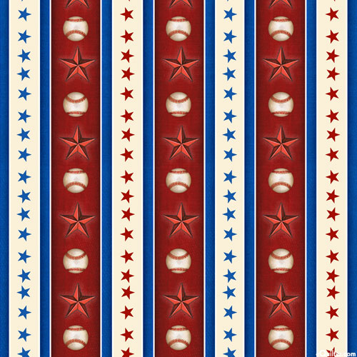 America's Pastime - Baseball Stripes - Burgundy - DIGITAL