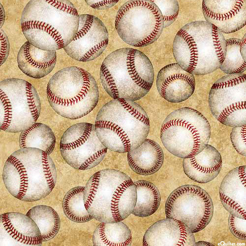 Bases Loaded - Baseballs - Sandy Beige - DIGITAL