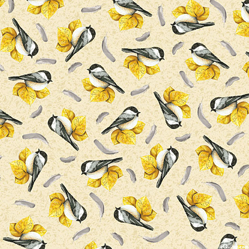 Chickadees - Feathered Friends - Butter Yellow - DIGITAL
