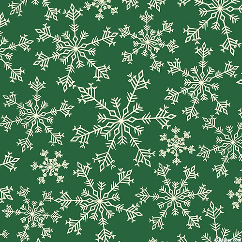 Paisley Christmas - Snowflakes - Evergreen - DIGITAL