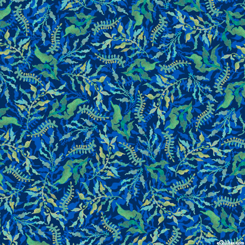 Sun & Sea - Sea Kelp Frenzy - Navy Blue - DIGITAL PRINT