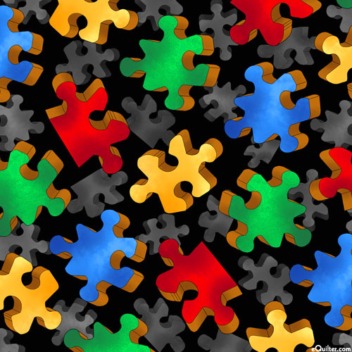 This & That V - Autism Puzzle - Black - DIGITAL PRINT