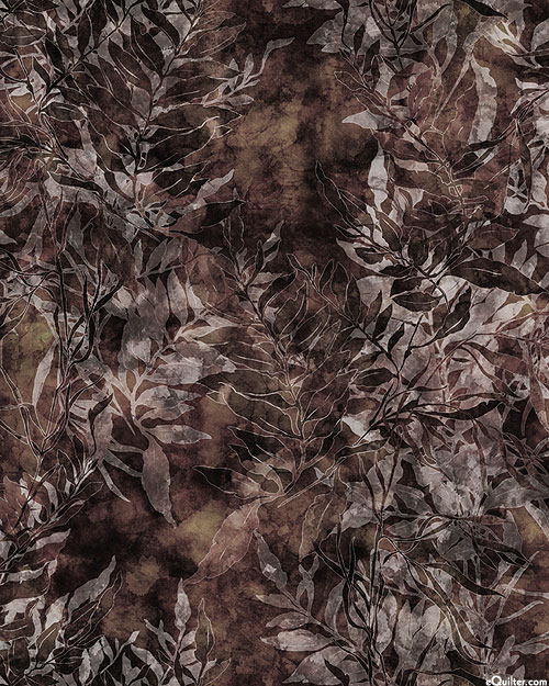 Periwinkle - Shaded Ferns - Mocha Brown - DIGITAL PRINT