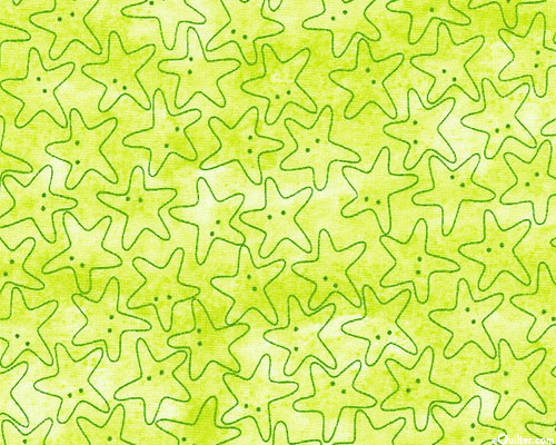 Under the Sea - Shaded Starfish - Lime Green