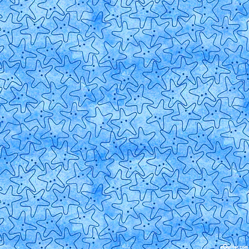 Under the Sea - Shaded Starfish - Sky Blue