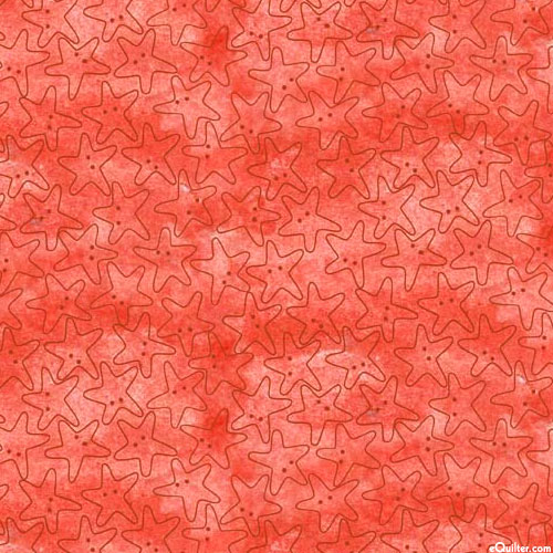 Under the Sea - Shaded Starfish - Rhubarb Red