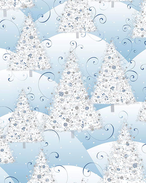 Winter Solstice - Snowy Trees - Snow White - DIGITAL