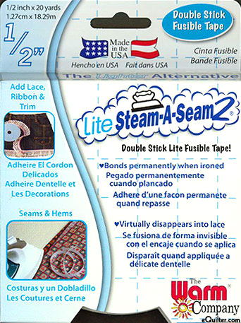 Steam-A-Seam 2 Lite - Double Stick Fusible Web #5410 - 1/2" TAPE