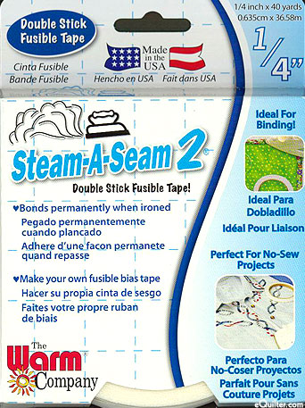 Steam-A-Seam 2 Original - Double Stick Fusible Web - 1/4" TAPE