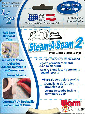 Steam-A-Seam 2 Original - Double Stick Fusible Web - 1/2" TAPE