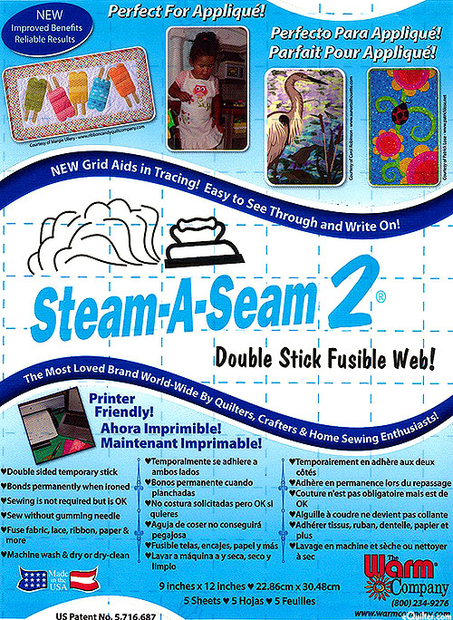 Steam-A-Seam 2 - Double Stick Fusible Web #5517 - 9" x 12"